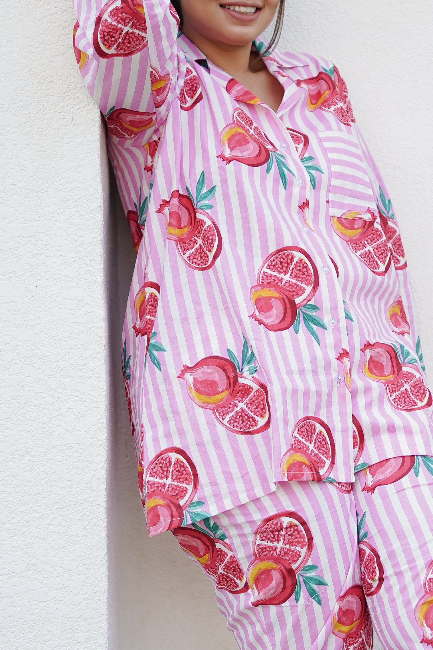 Rosy Pomegranate Pyjama Set