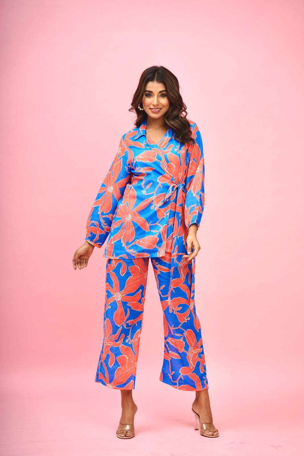 Blue orange cotton set